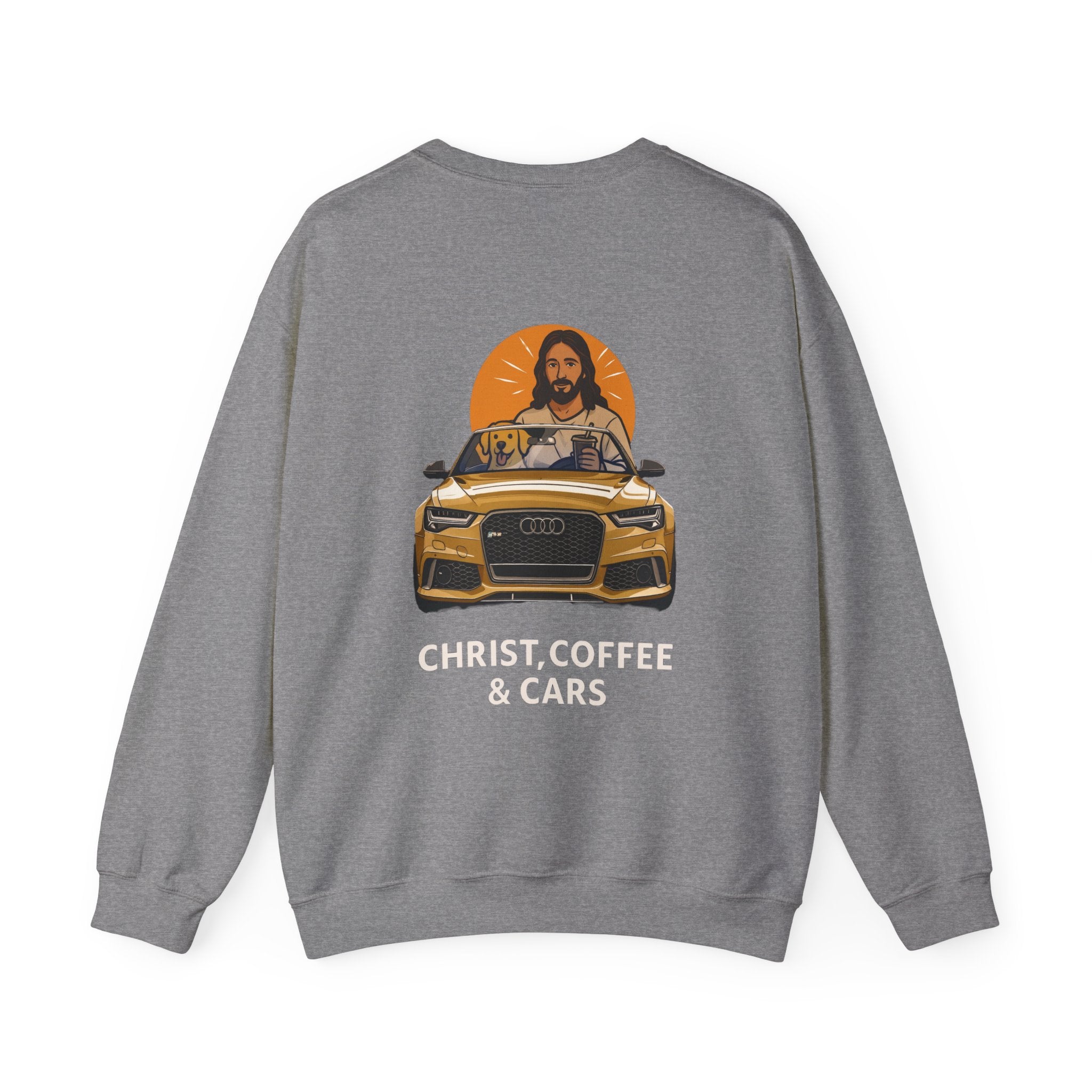 Christ, Coffee and Cars, Unisex Crewneck