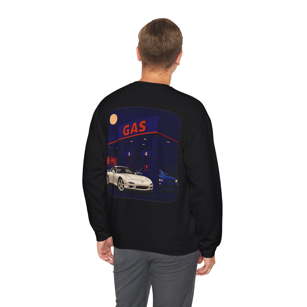 Midnight Gas Station, Unisex Crewneck
