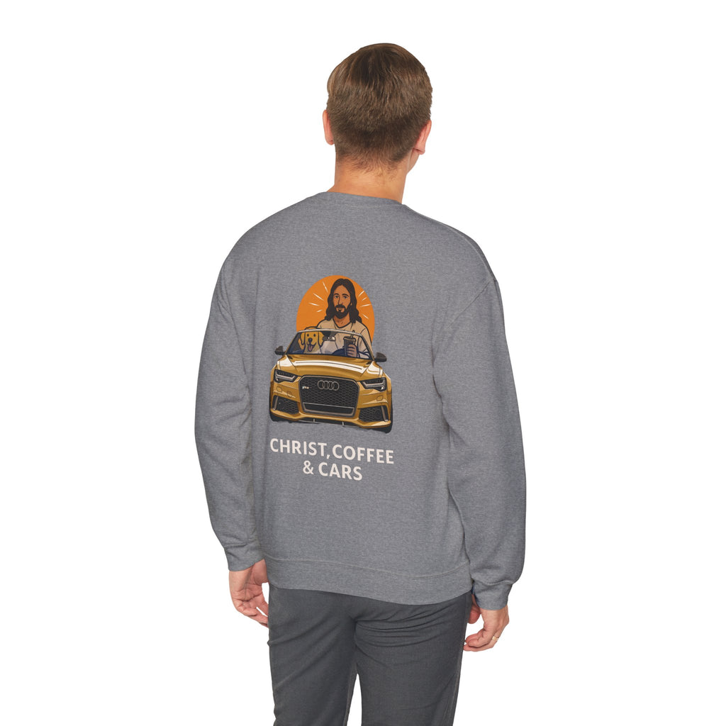 Christ, Coffee and Cars, Unisex Crewneck