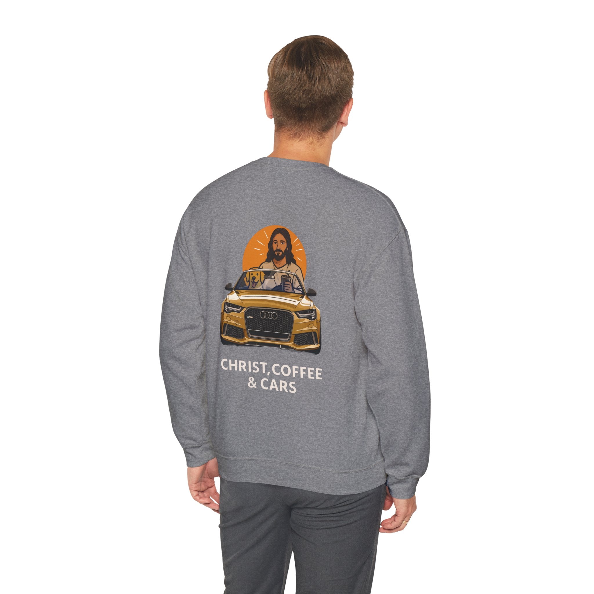Christ, Coffee and Cars, Unisex Crewneck