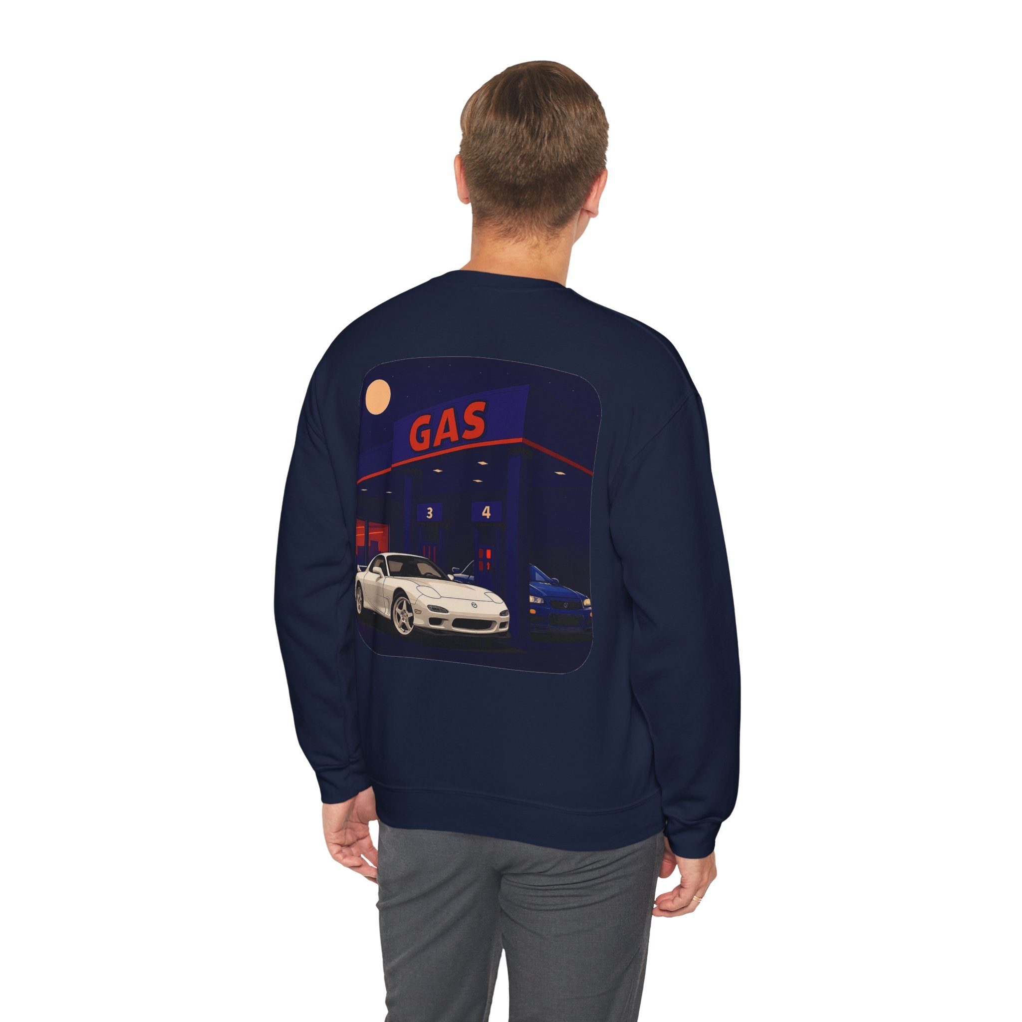 Midnight Gas Station, Unisex Crewneck
