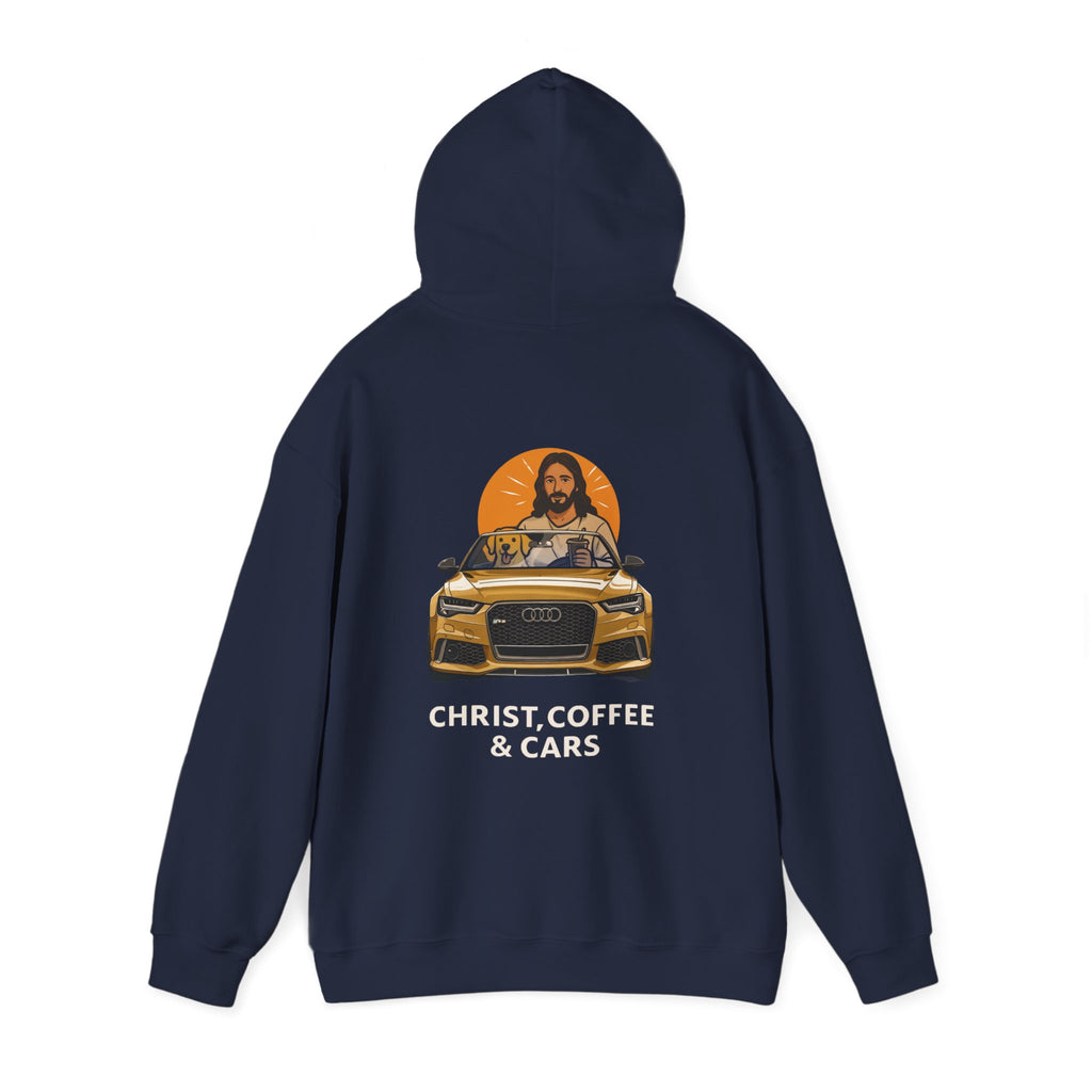 Christ, Coffee and Cars, Unisex Hoodie