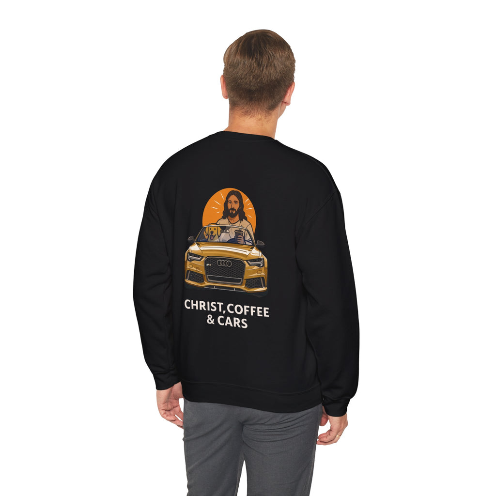 Christ, Coffee and Cars, Unisex Crewneck