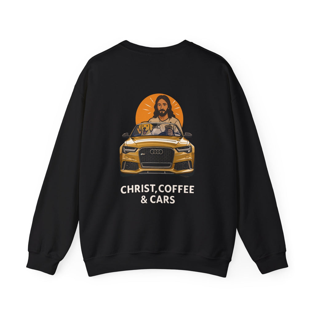 Christ, Coffee and Cars, Unisex Crewneck
