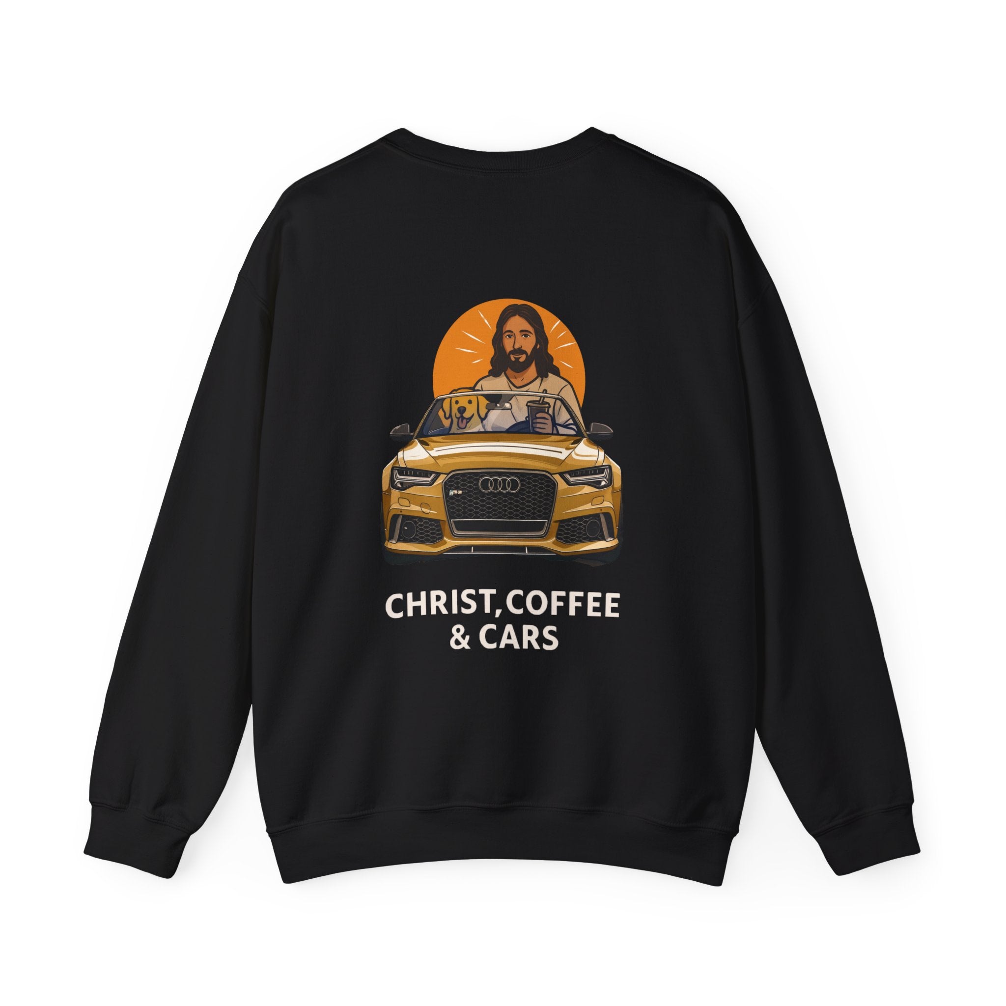 Christ, Coffee and Cars, Unisex Crewneck